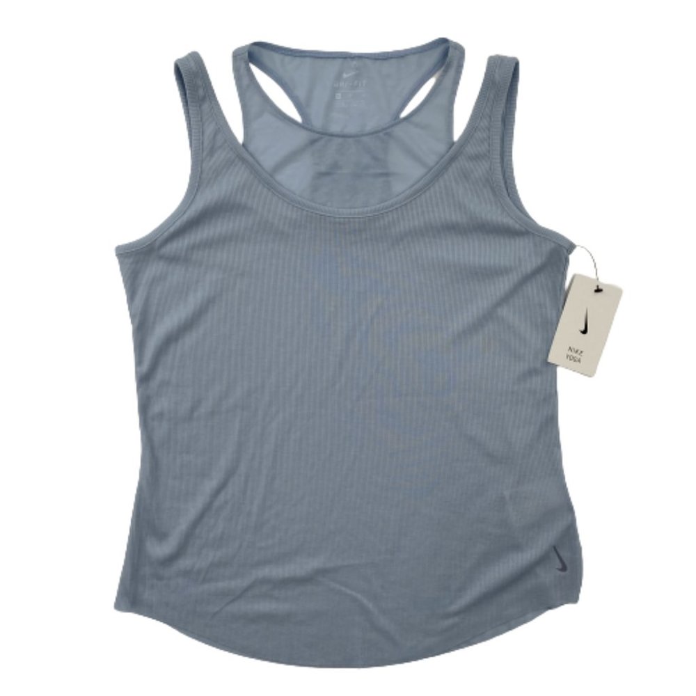 Nike Yoga Women’s Material Mix Tank Top Work-out Light Blue DA0708-440 S/M/L/XL